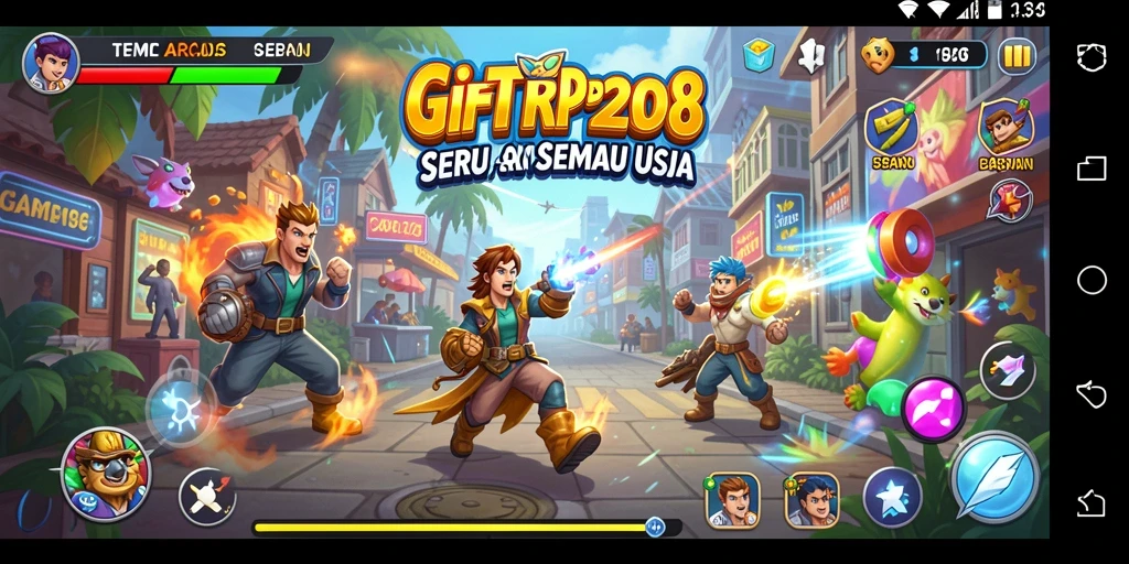 Gameplay seru dalam GIFTRP288 dengan tantangan Arcade menarik.