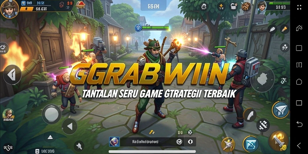 Tampilan gameplay mendebarkan dalam GRABWIN, penuh strategi dan aksi.