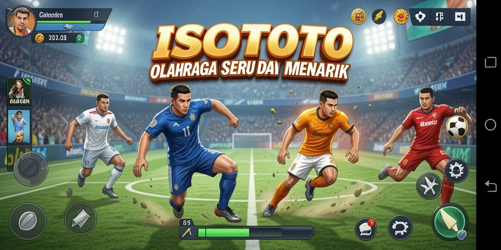 Tampilan seru dari gameplay olahraga dalam ISOTOTO.
