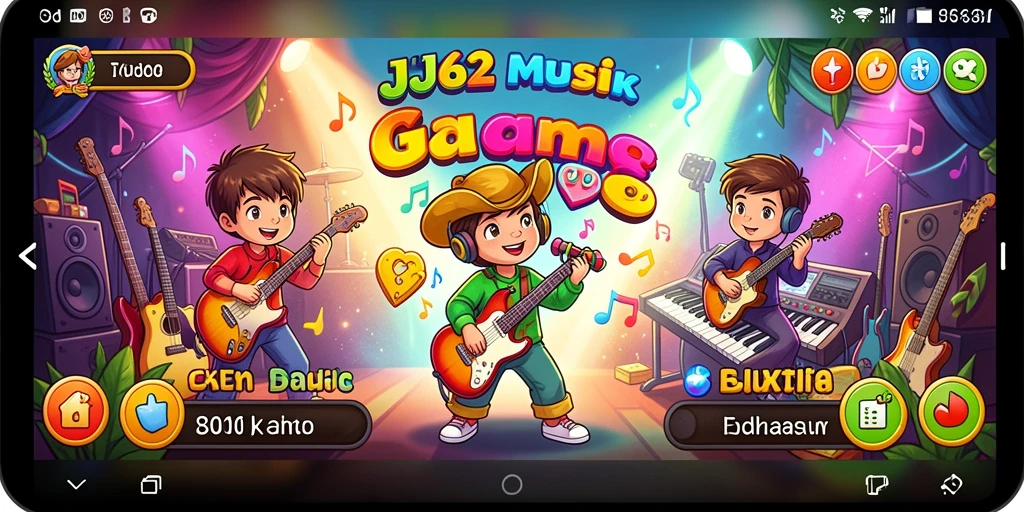 Tangkapan layar Gameplay <strong>JJ62</strong> yang menampilkan antarmuka musik intuitif.