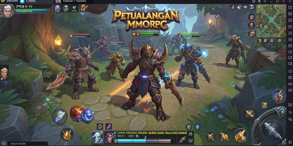 Screenshot menunjukkan aksi seru dalam permainan MMORPG JPS88.