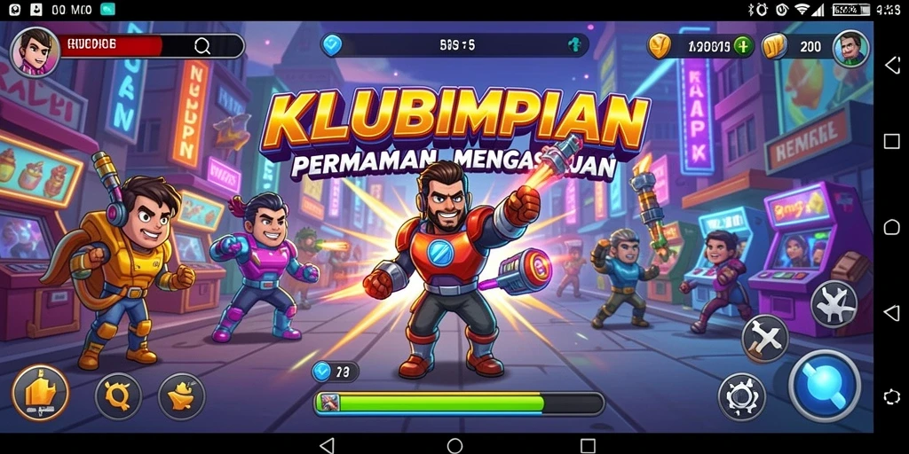 Tampilan gameplay KLUBIMPIAN yang seru dan menantang.
