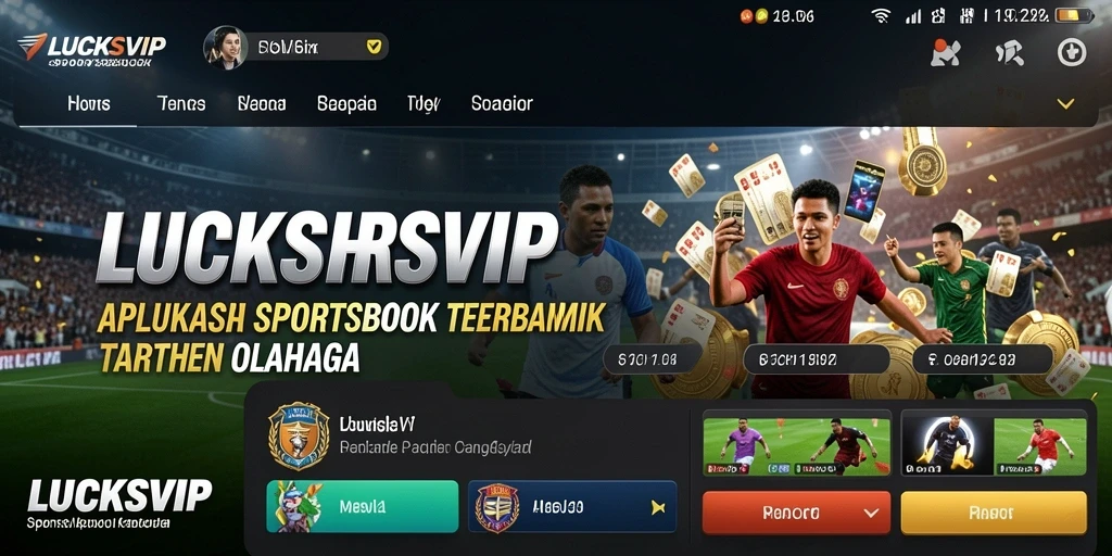 Tampilan menarik dan interaktif dari aplikasi LUCKSVIP saat melakukan taruhan olahraga.