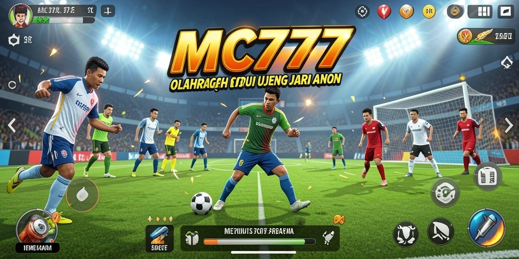 Screenshot MC777 menampilkan aksi mendebarkan dalam permainan olahraga.