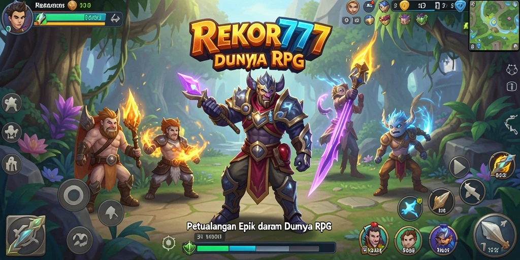 Screenshot gameplay REKOR777 menampilkan aksi pertempuran yang menegangkan dan dunia yang luas.