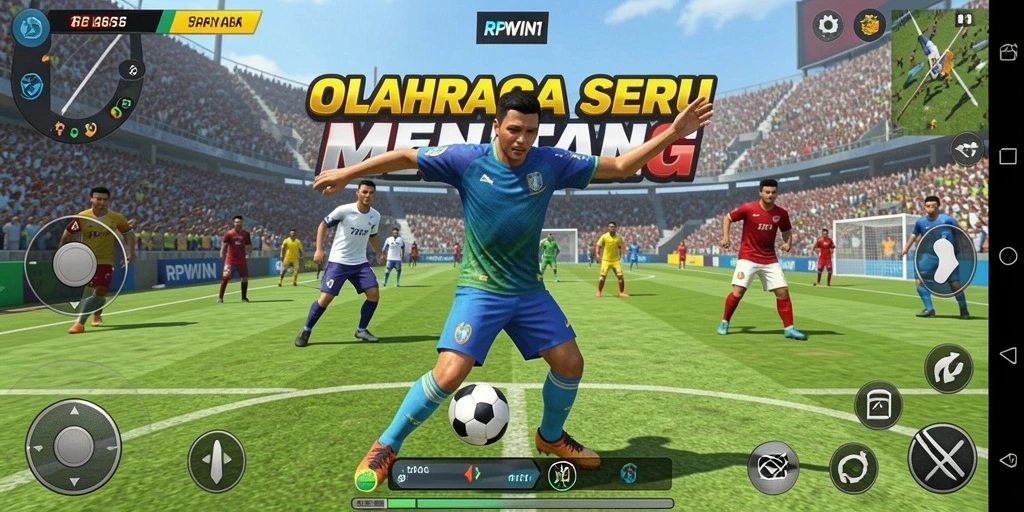 Tampilan dinamis dan seru dari gameplay RPWIN1 dalam olahraga.