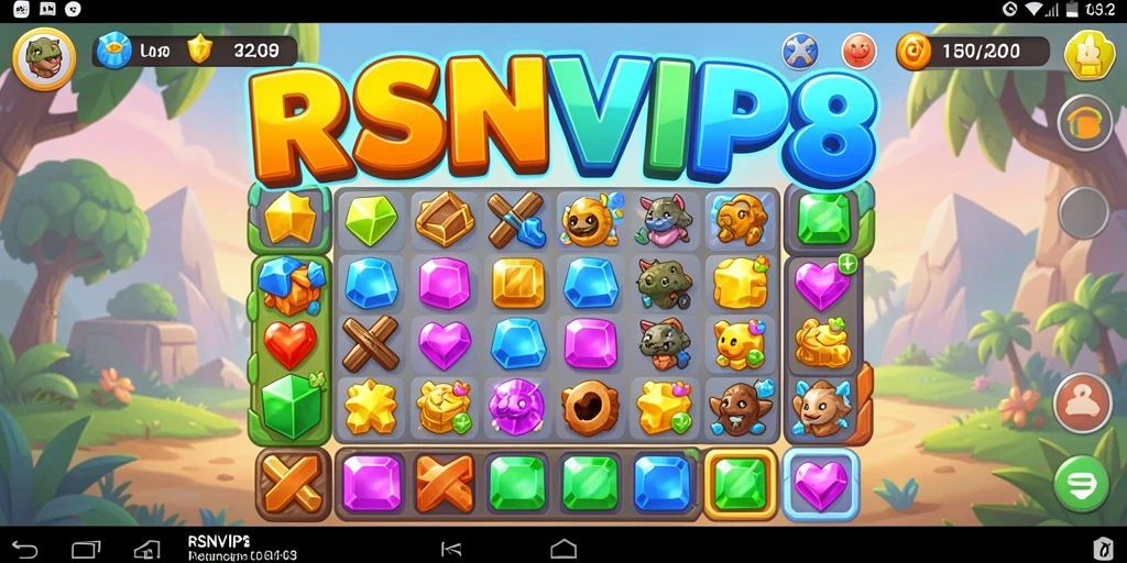 Tampilan gameplay RSNVIP8 dalam aksi Match-3 yang menarik.