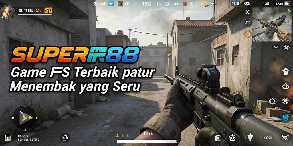 Tangkapan layar dari gameplay <strong>SUPER88</strong> menampilkan aksi tembak-menembak yang mendebarkan.